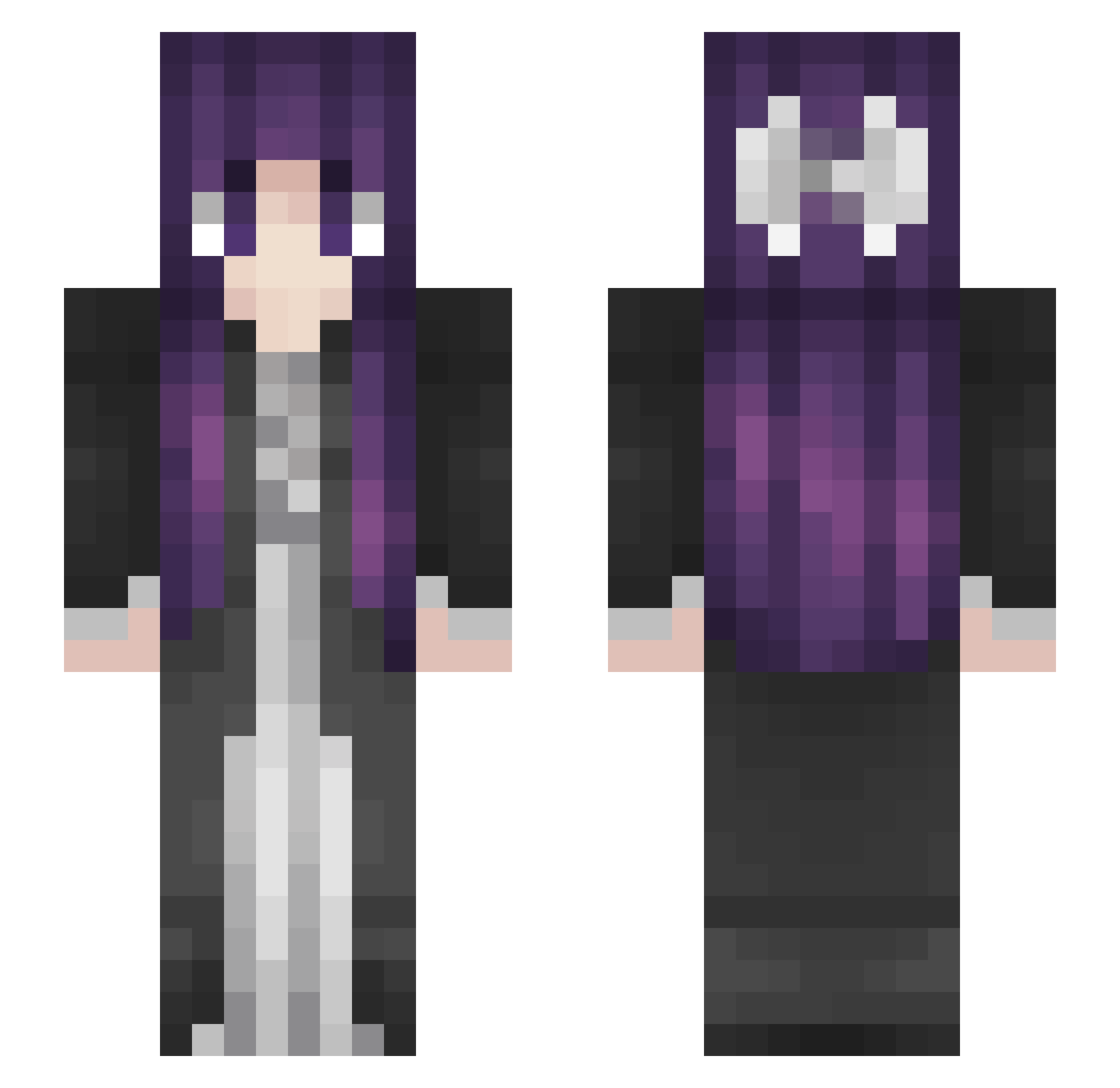 Ross1a Minecraft skin, front and back view