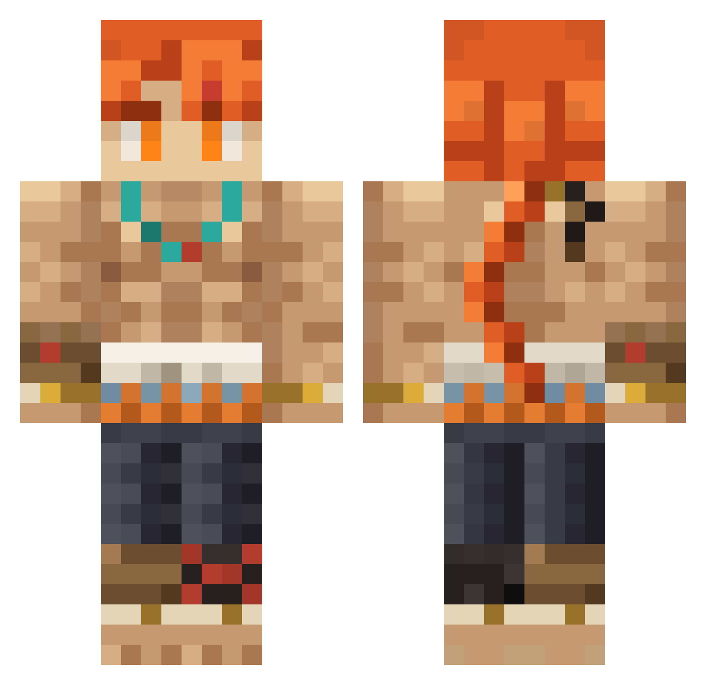 SrMaia13 Minecraft skin, front and back view
