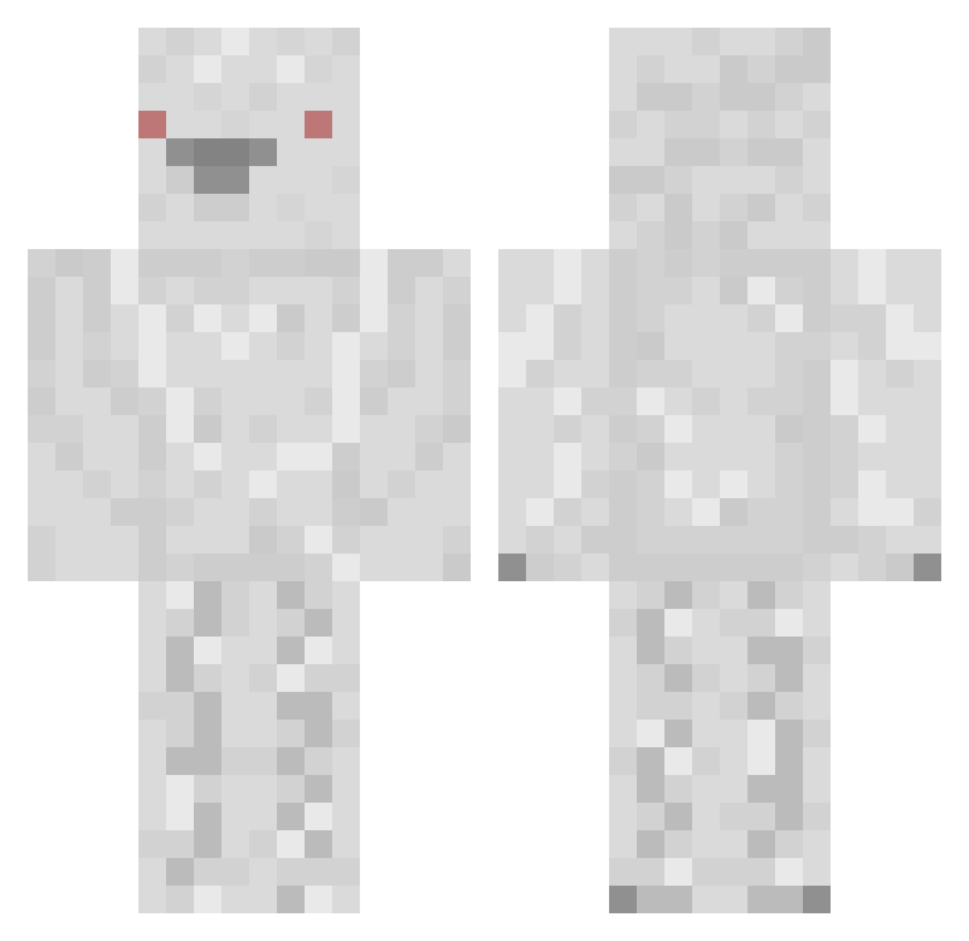 oRybo Minecraft skin, front and back view