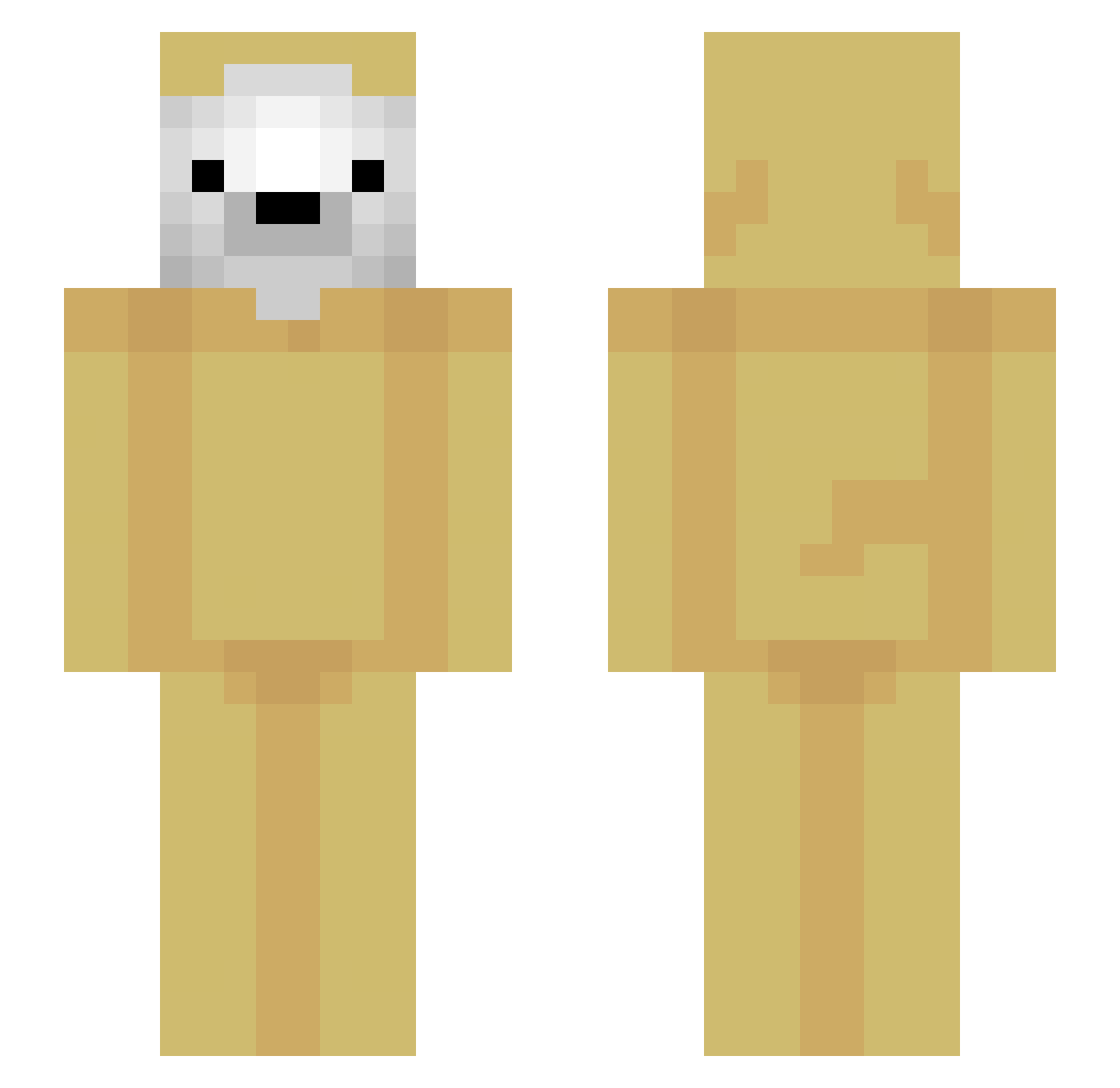 Polarchu Minecraft skin, front and back view