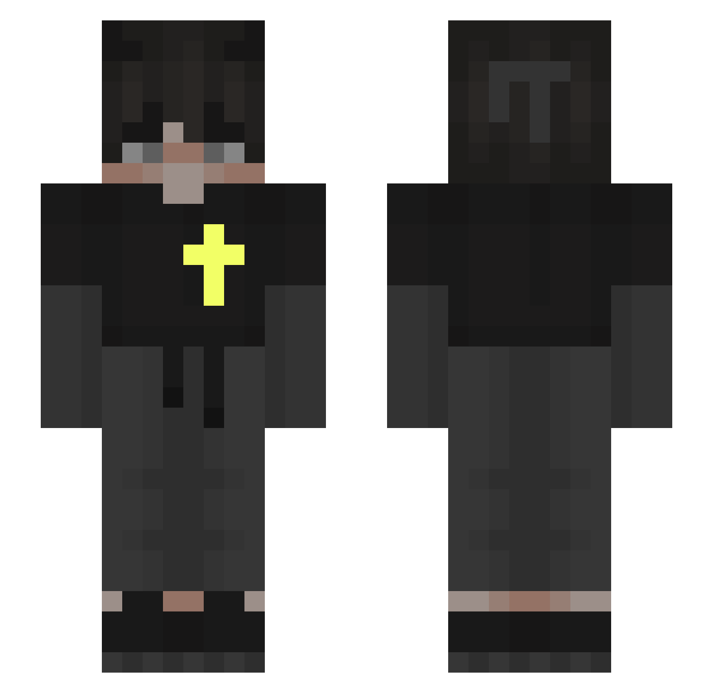 Kleines_Joshi Minecraft skin, front and back view