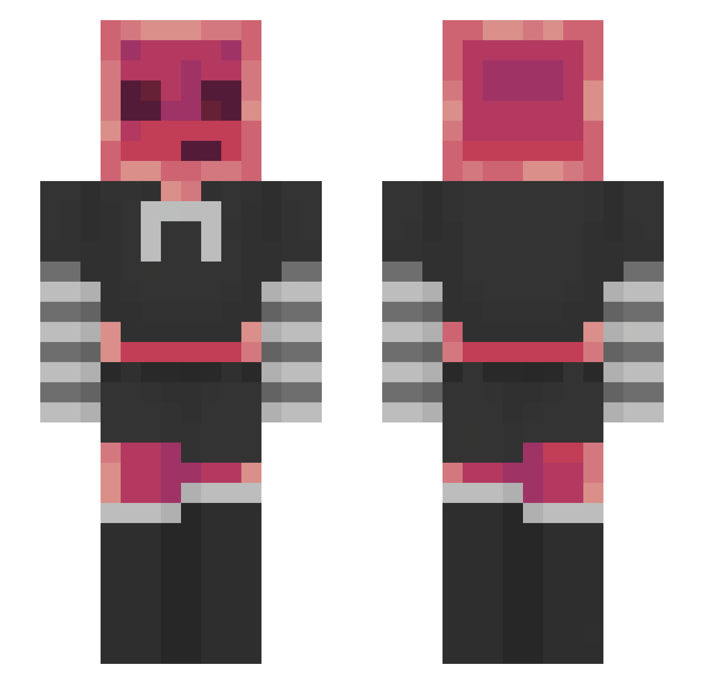 _femboychikk Minecraft skin, front and back view