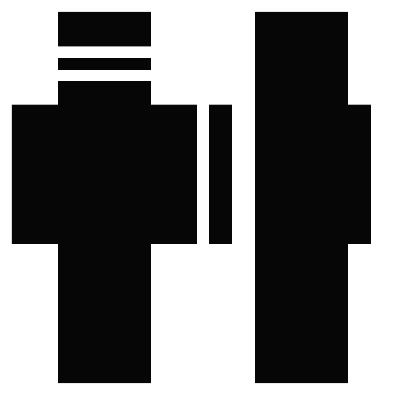 Vhssiik Minecraft skin, front and back view