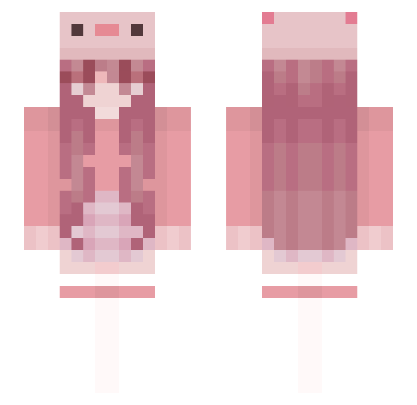 Anshiee Minecraft skin, front and back view