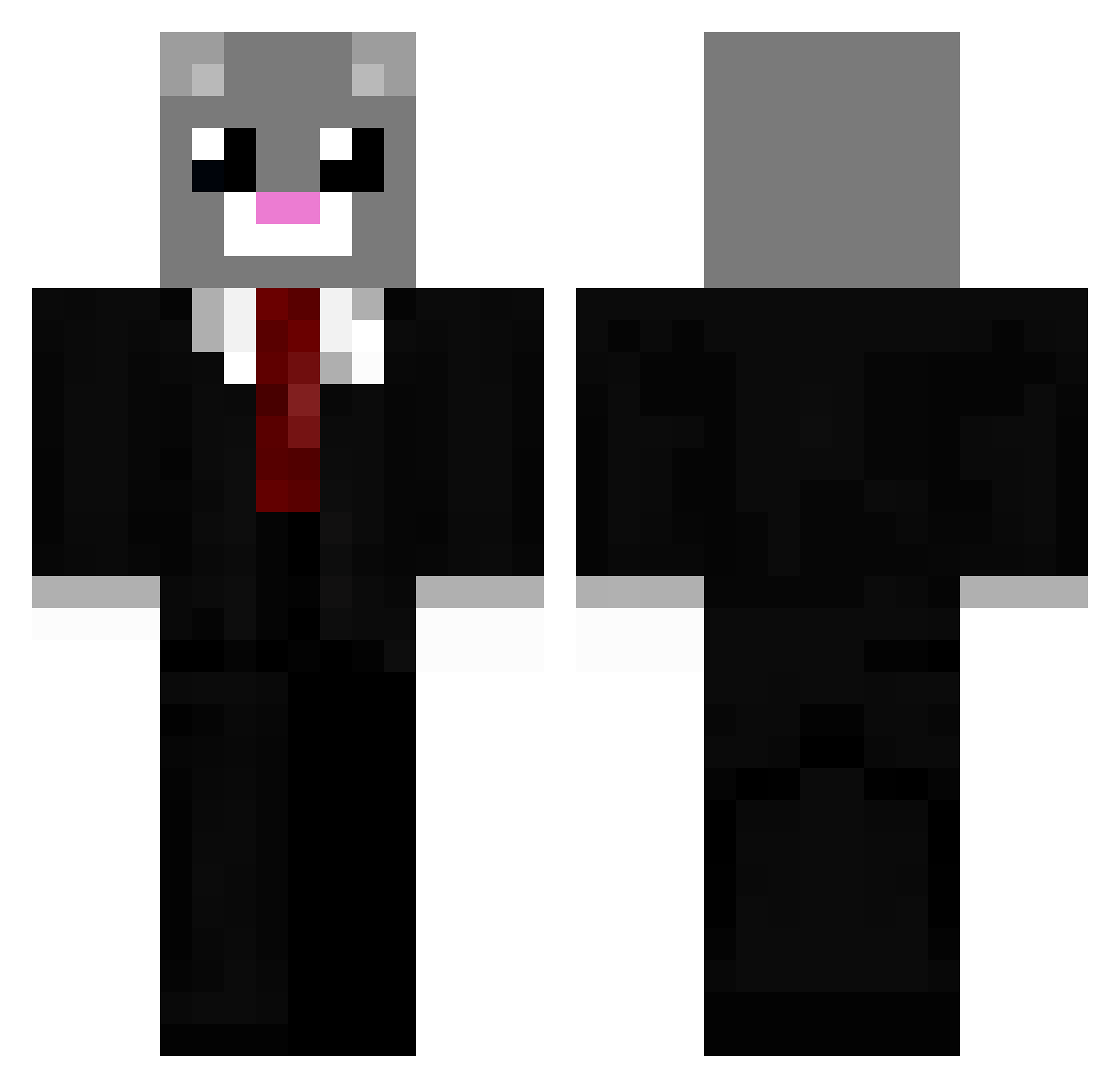 BalderKatten Minecraft skin, front and back view