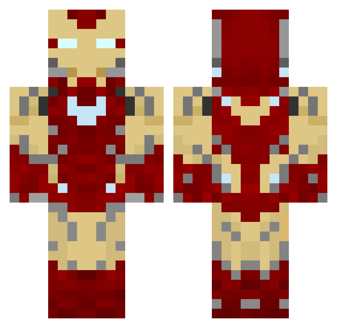 Landry843 Minecraft skin, front and back view