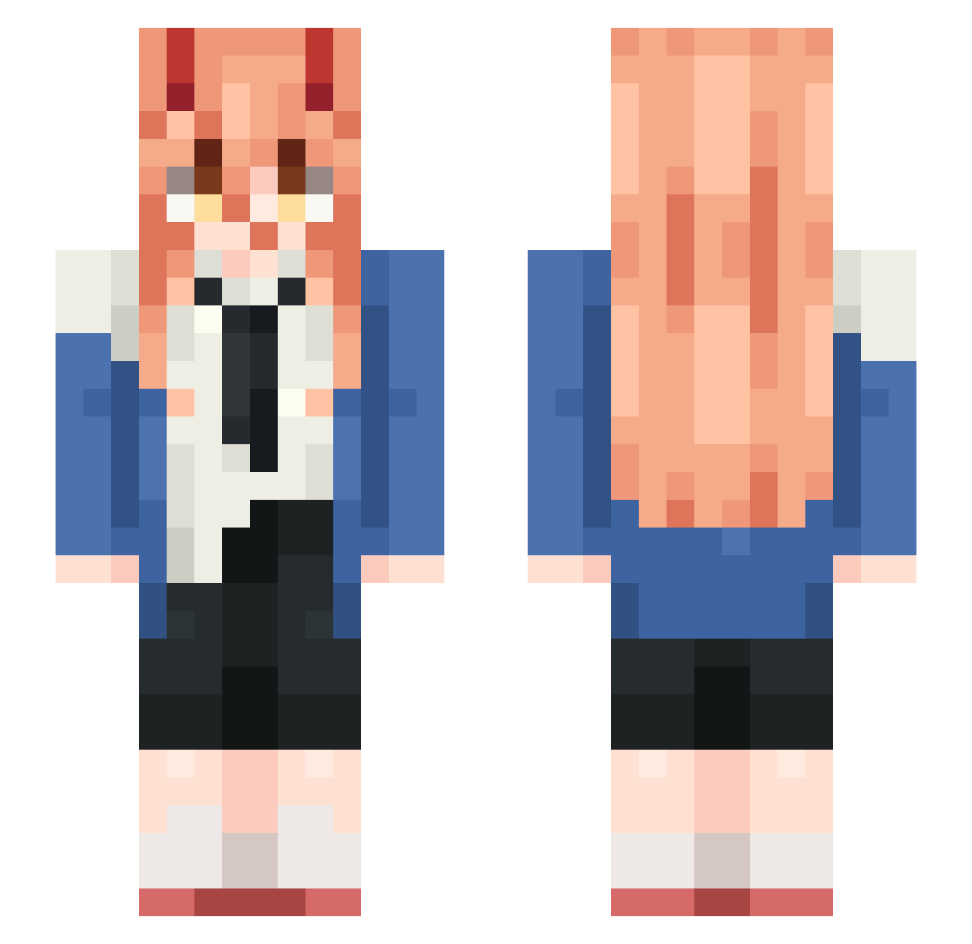 Cat2346226 Minecraft skin, front and back view