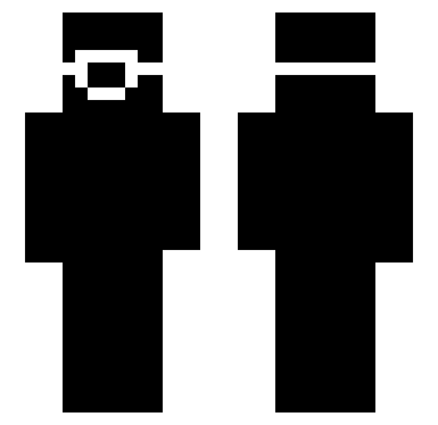 xaocz Minecraft skin, front and back view