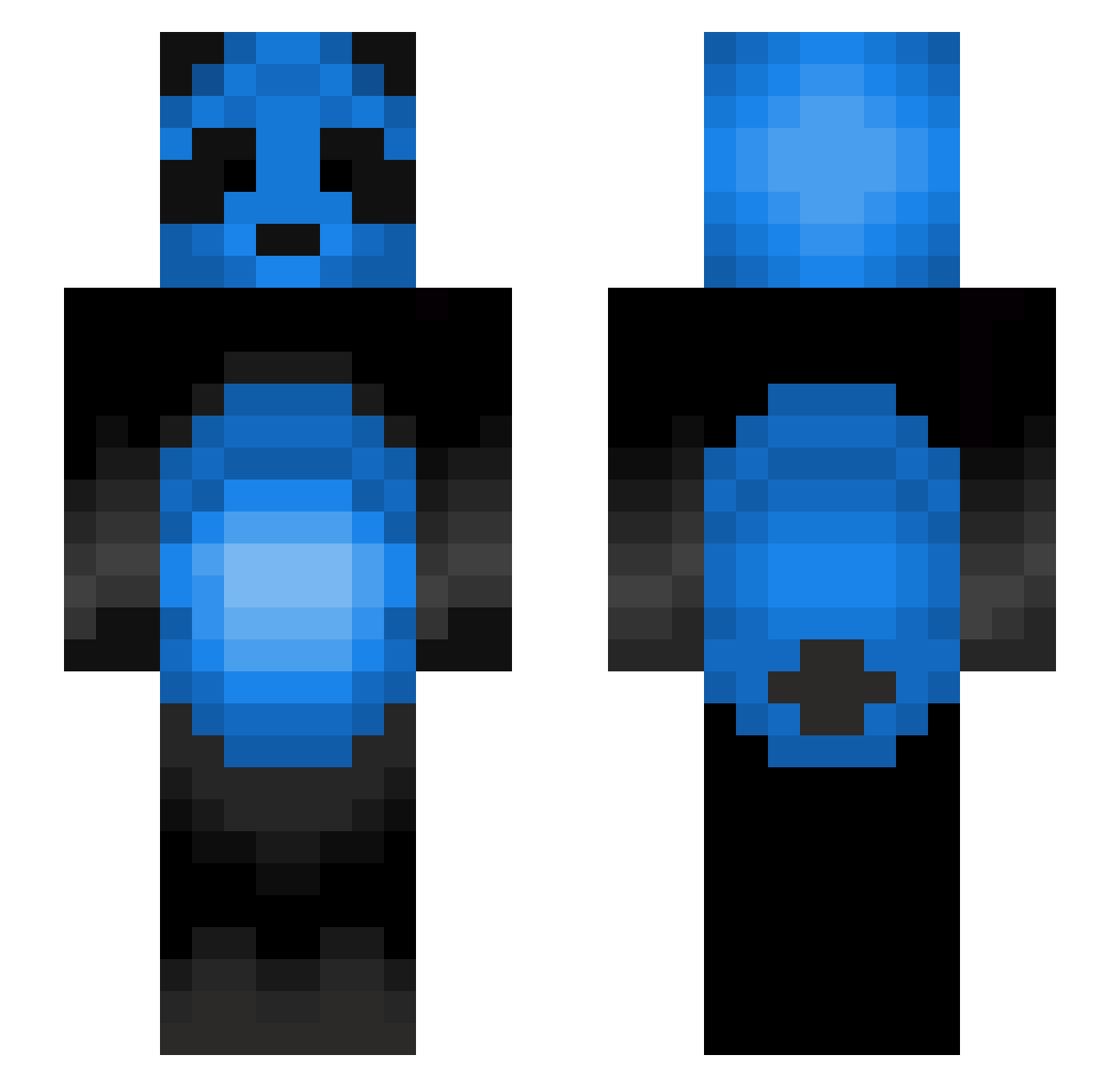 xRhinoF00T Minecraft skin, front and back view