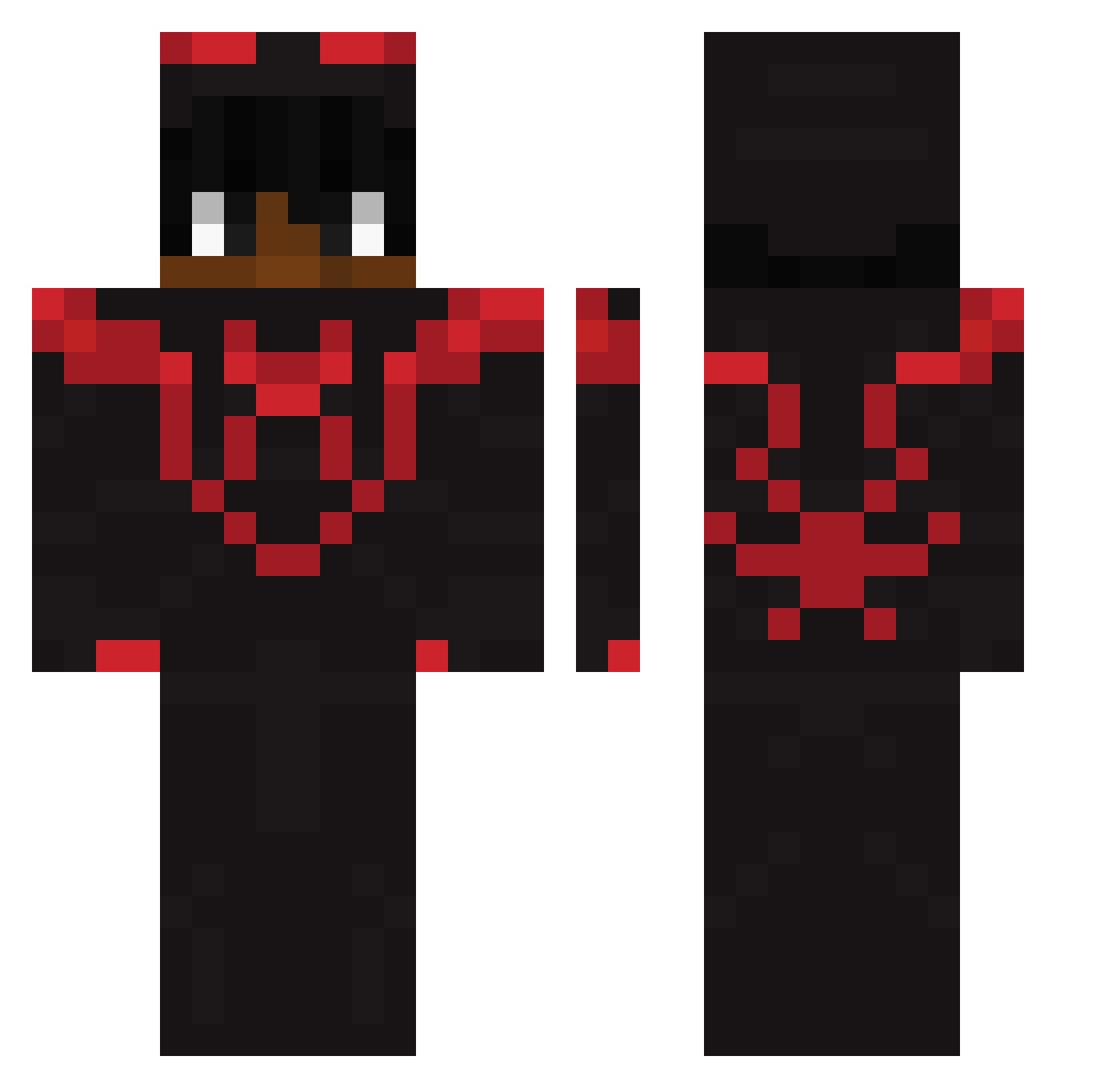 beltb9yz Minecraft skin, front and back view