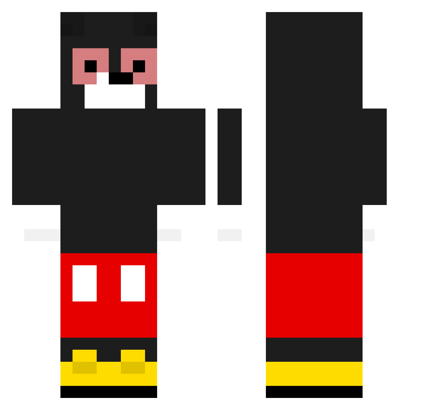 Fymeq_ Minecraft skin, front and back view