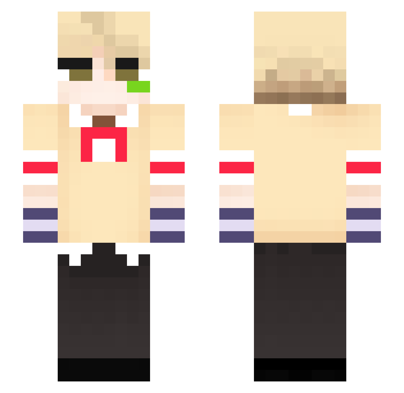 PrincDarien_ Minecraft skin, front and back view