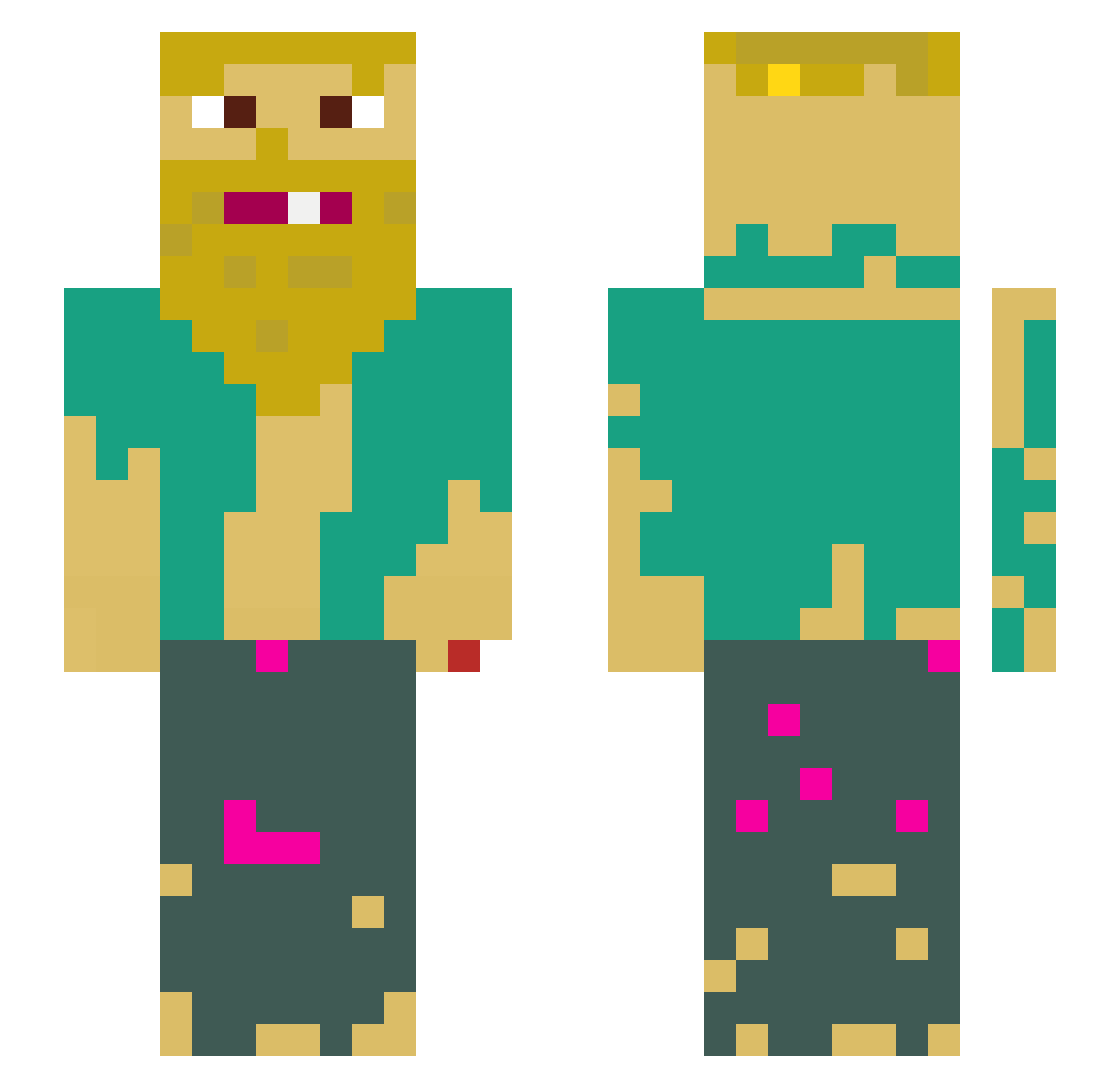 Giuliano09 Minecraft skin, front and back view