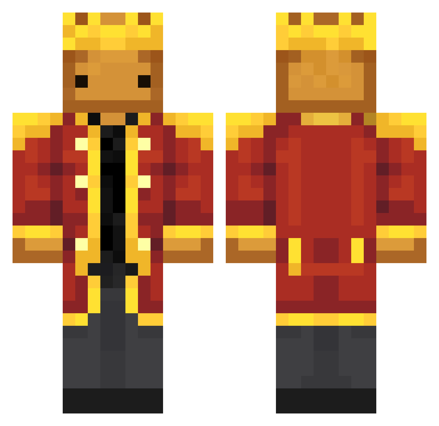 Blood_GameMC Minecraft skin, front and back view