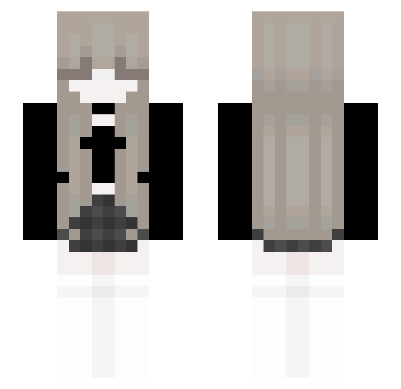 Respeact Minecraft skin, front and back view