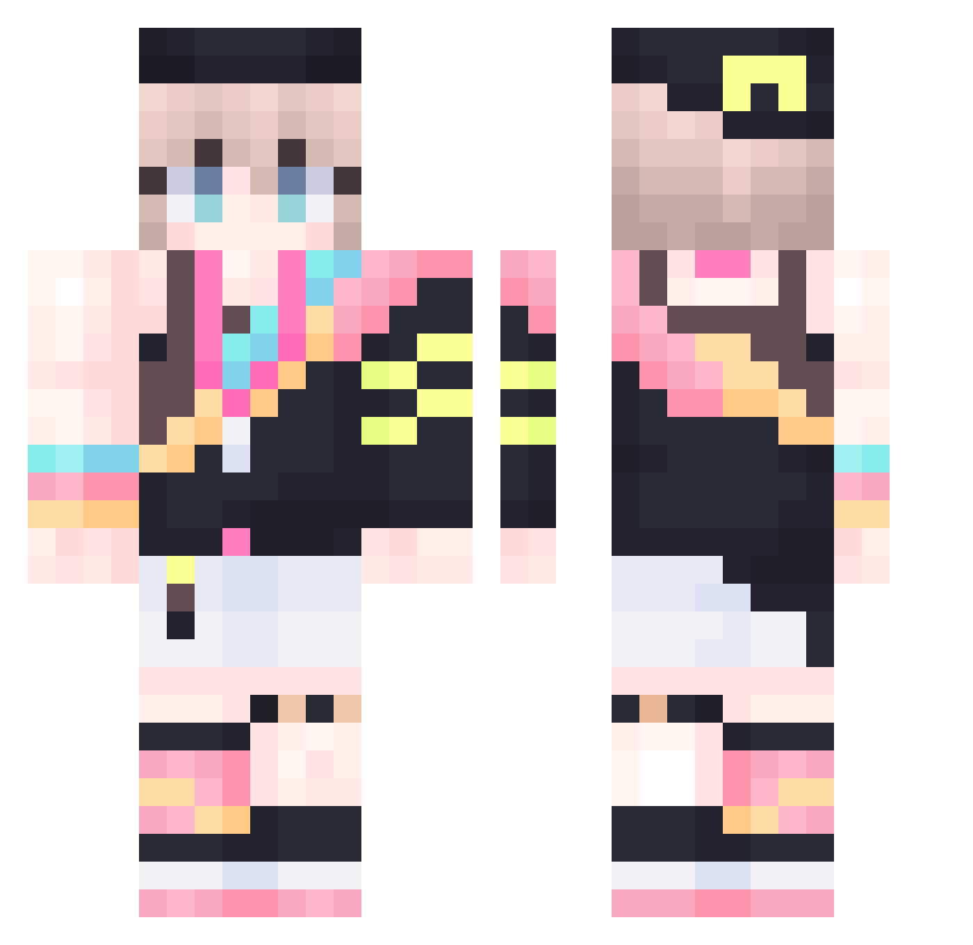 Otariidae Minecraft skin, front and back view