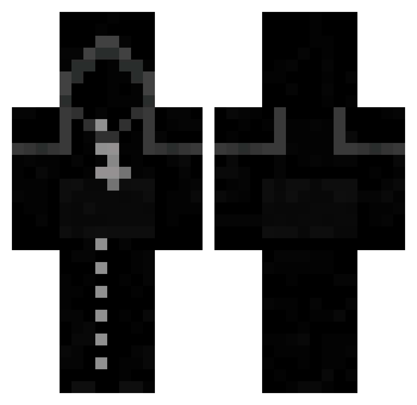 ShadowSlayer273 Minecraft skin, front and back view