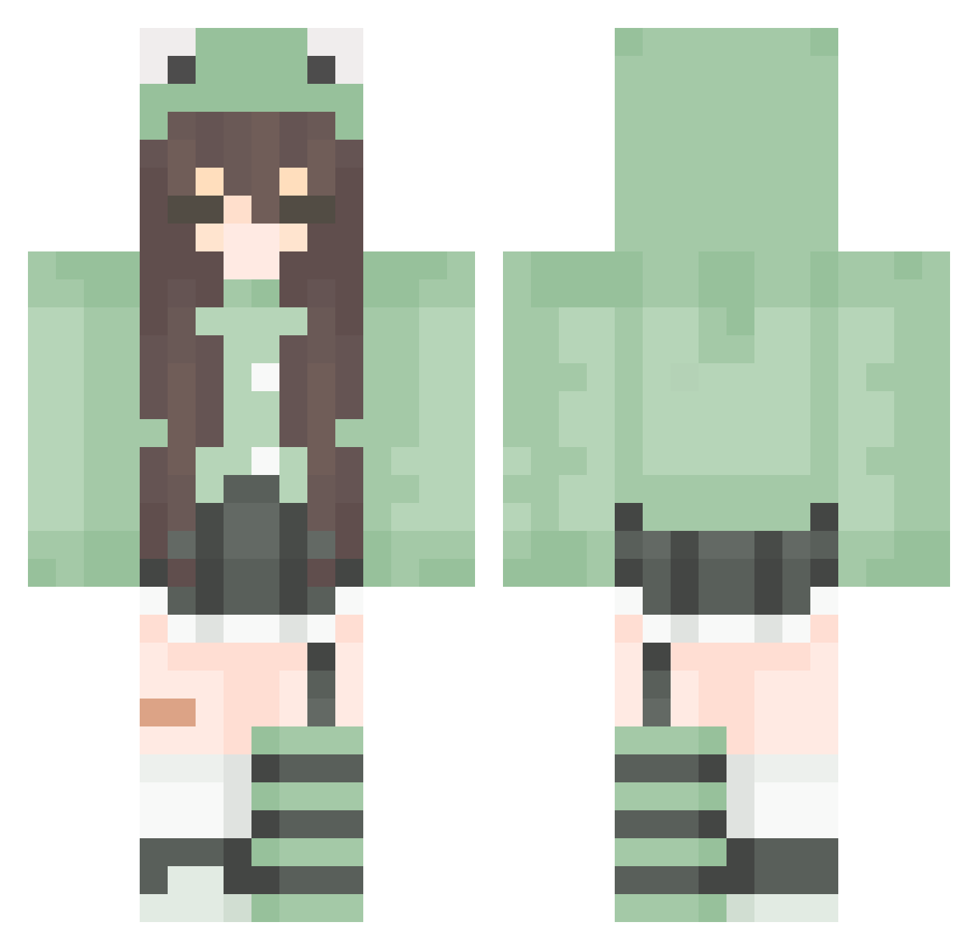 Pung_Pan Minecraft skin, front and back view