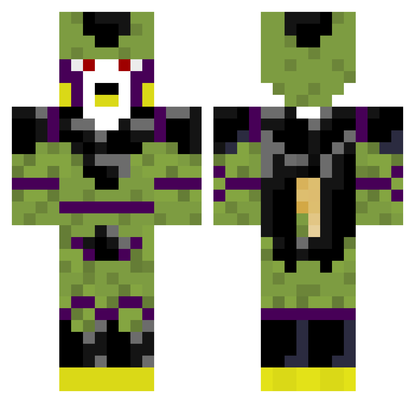 AsteroidPond631 Minecraft skin, front and back view