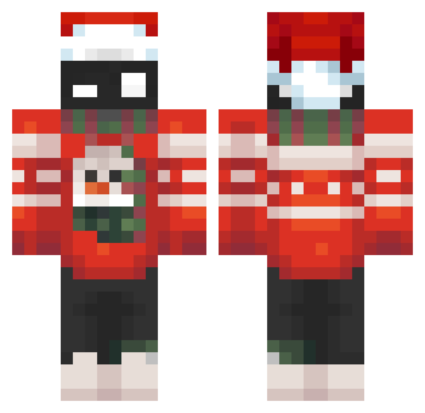 Romadioo Minecraft skin, front and back view