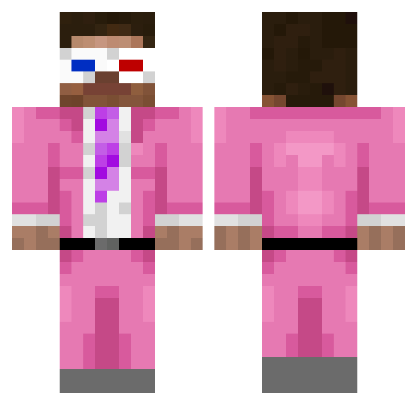 Dream_Parrot Minecraft skin, front and back view