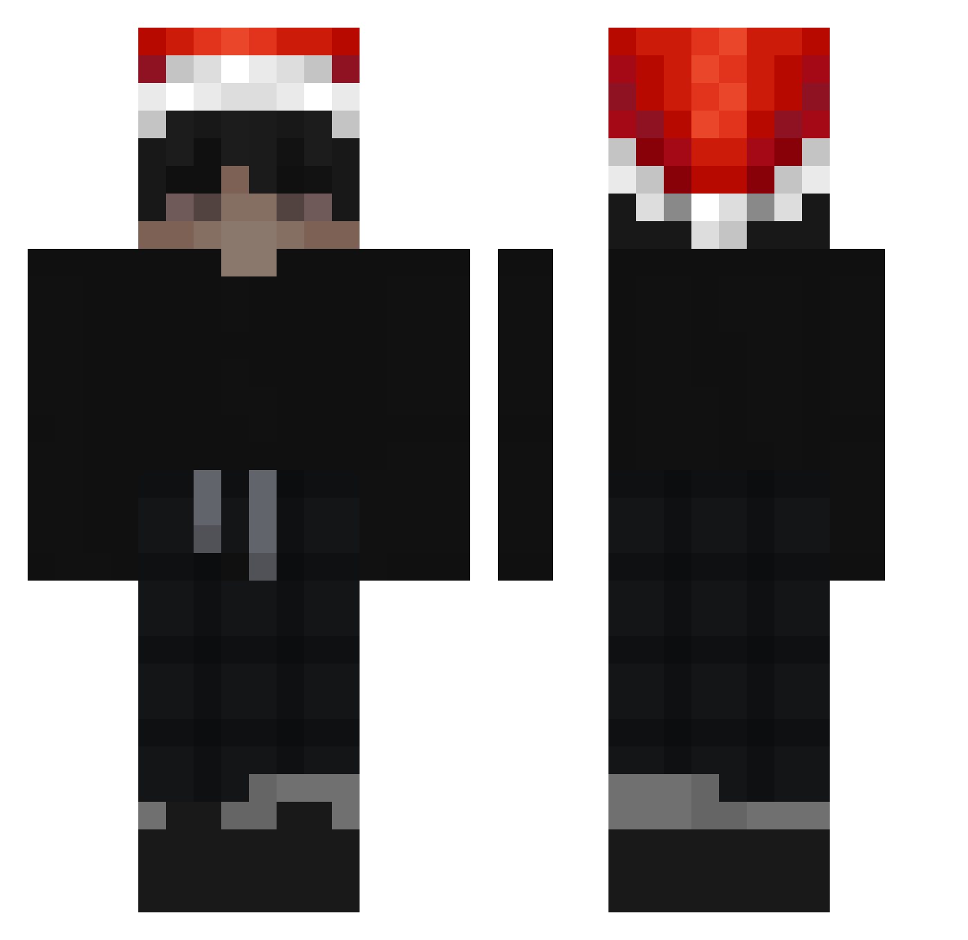 TopSpring Minecraft skin, front and back view