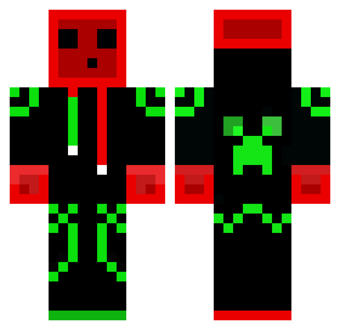 FordFemboi Minecraft skin, front and back view
