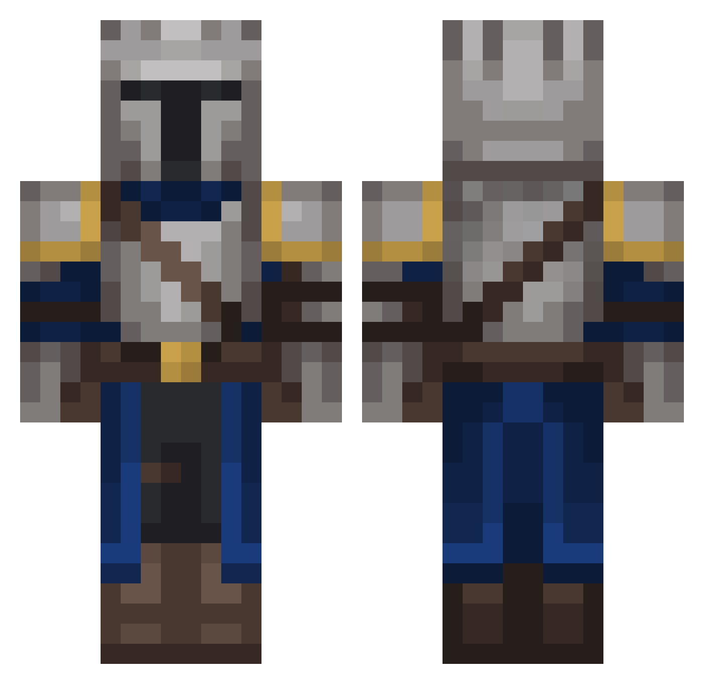 tatt1e Minecraft skin, front and back view