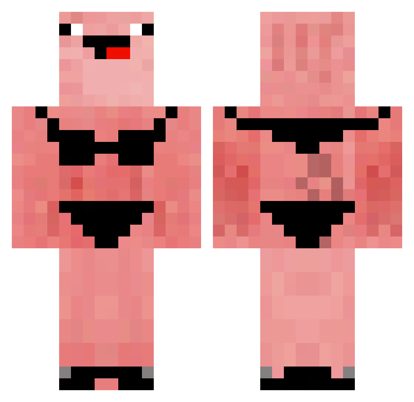 Sebastian7890 Minecraft skin, front and back view