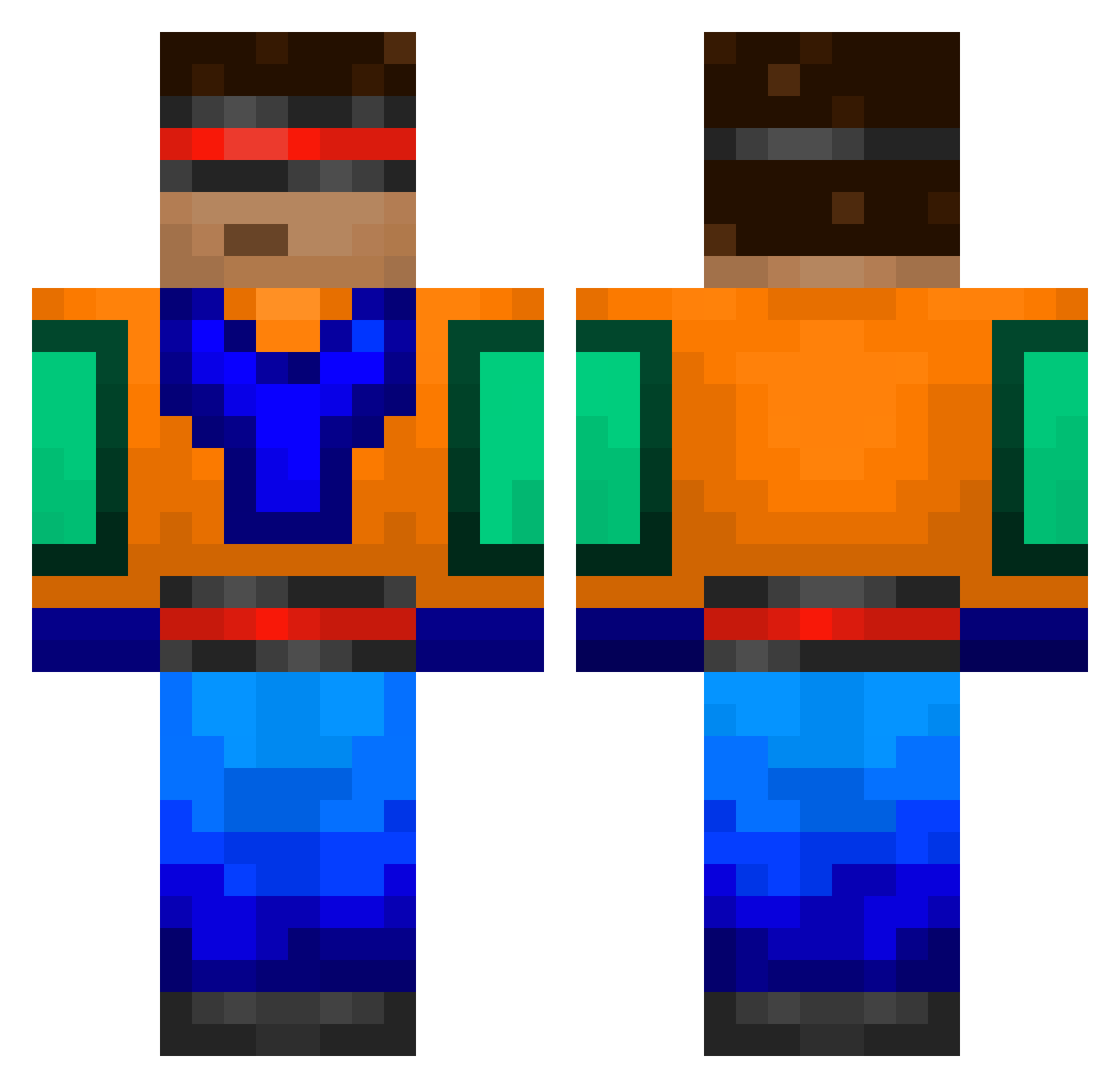 Sodio_ Minecraft skin, front and back view