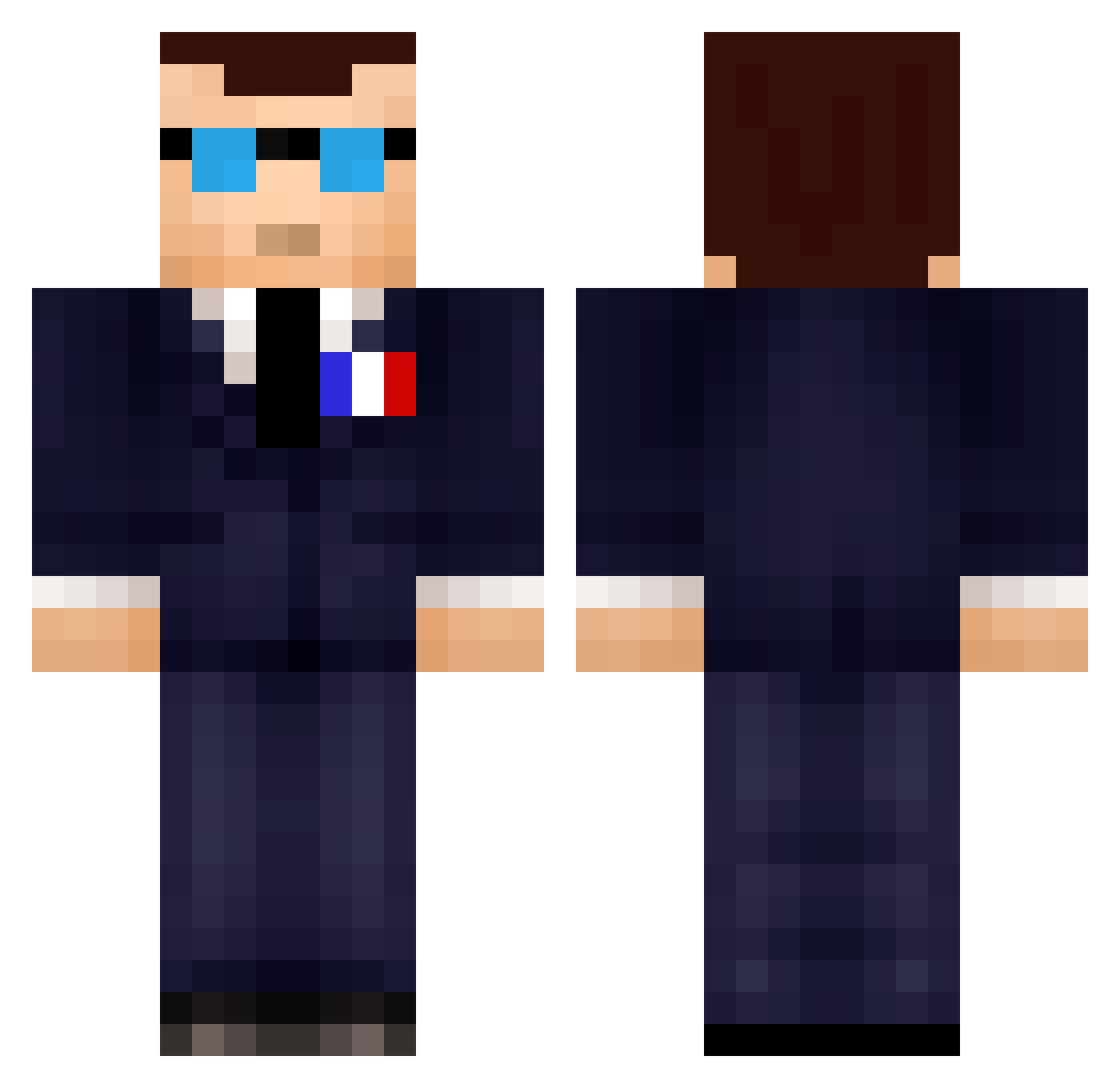 Thunder_Fighter Minecraft skin, front and back view