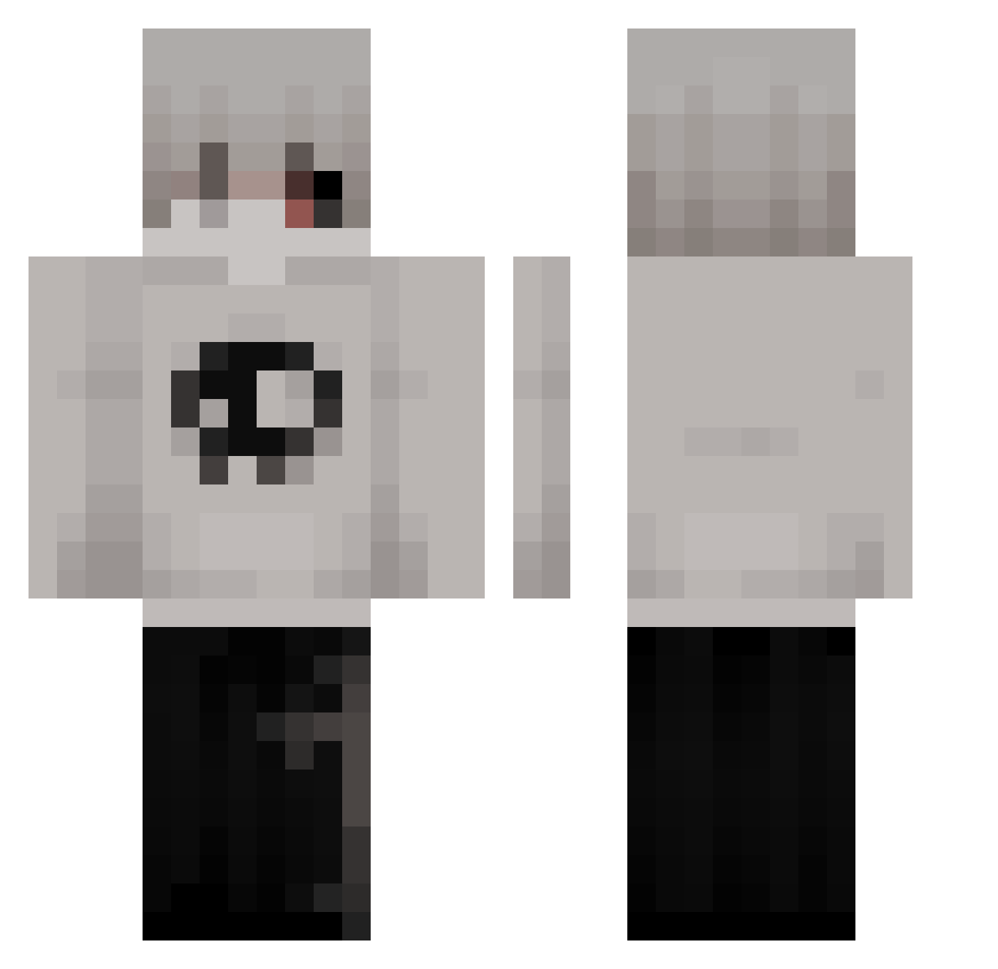 kar1ngyung Minecraft skin, front and back view