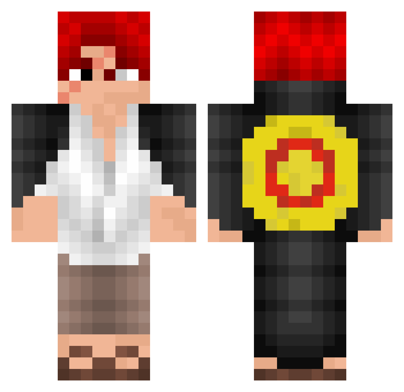fwtx_t Minecraft skin, front and back view