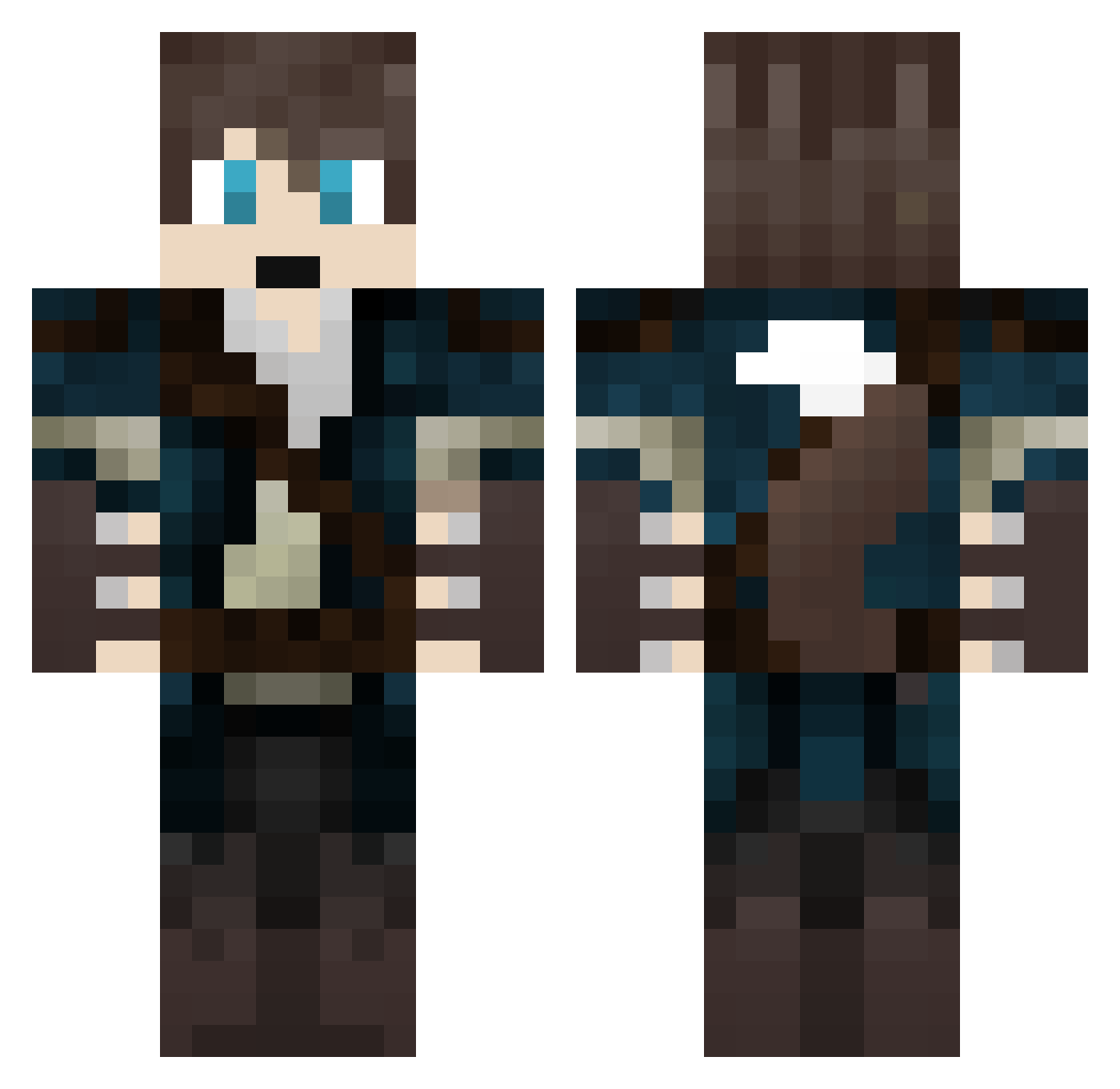 redleader523 Minecraft skin, front and back view