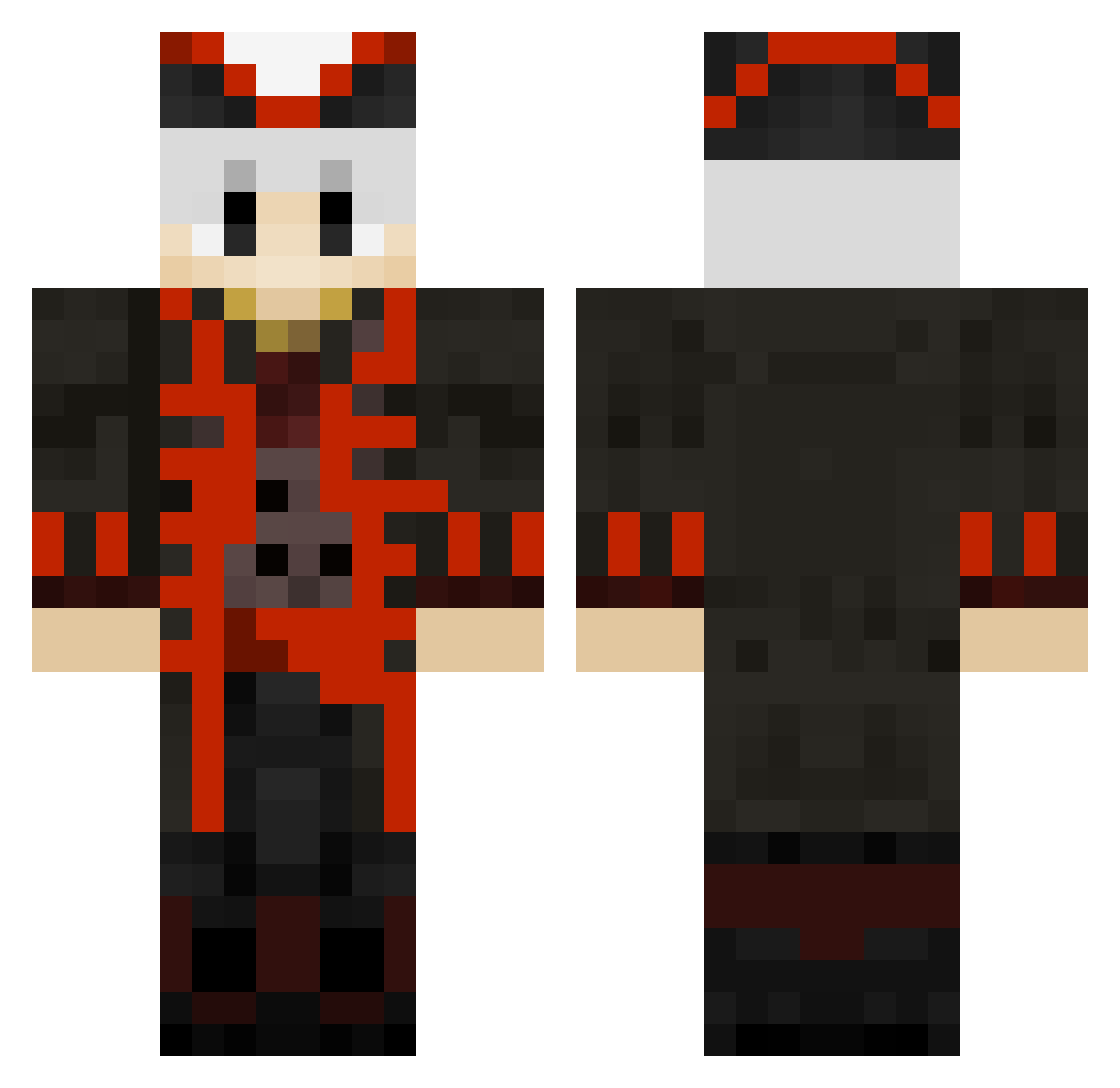 AstroItzME Minecraft skin, front and back view