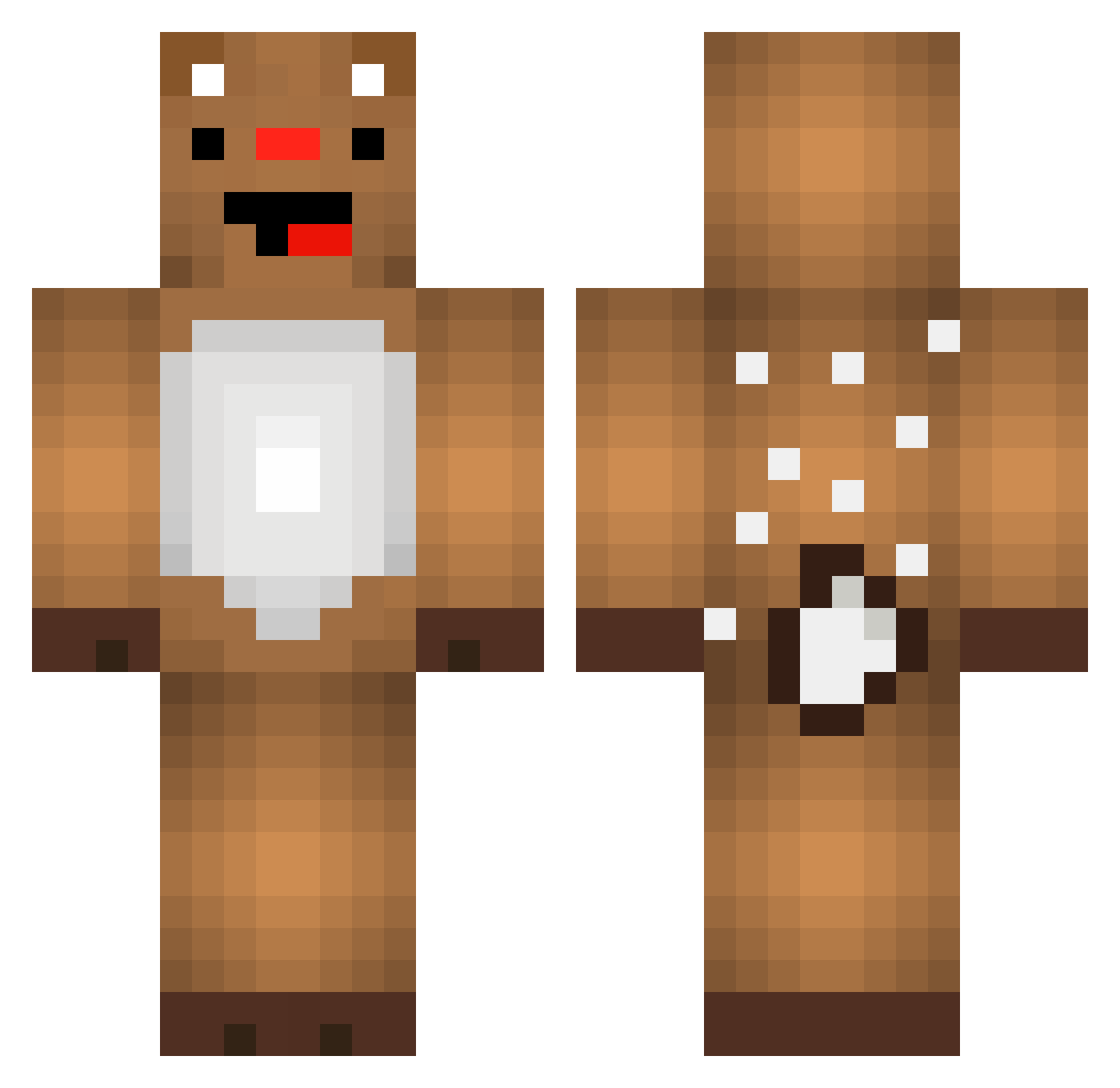 Lunar333 Minecraft skin, front and back view