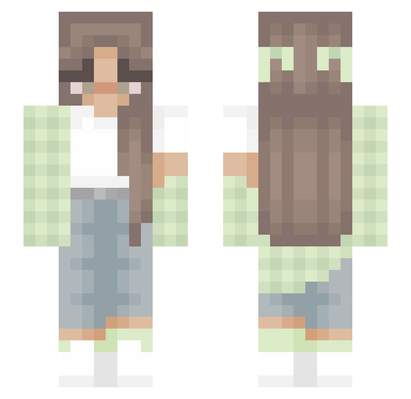 Bree Minecraft skin, front and back view