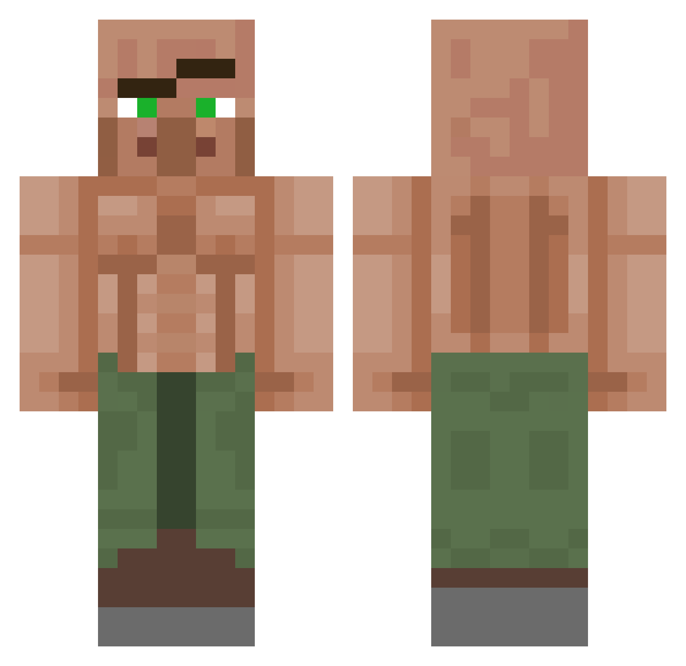 staniiiiiik Minecraft skin, front and back view
