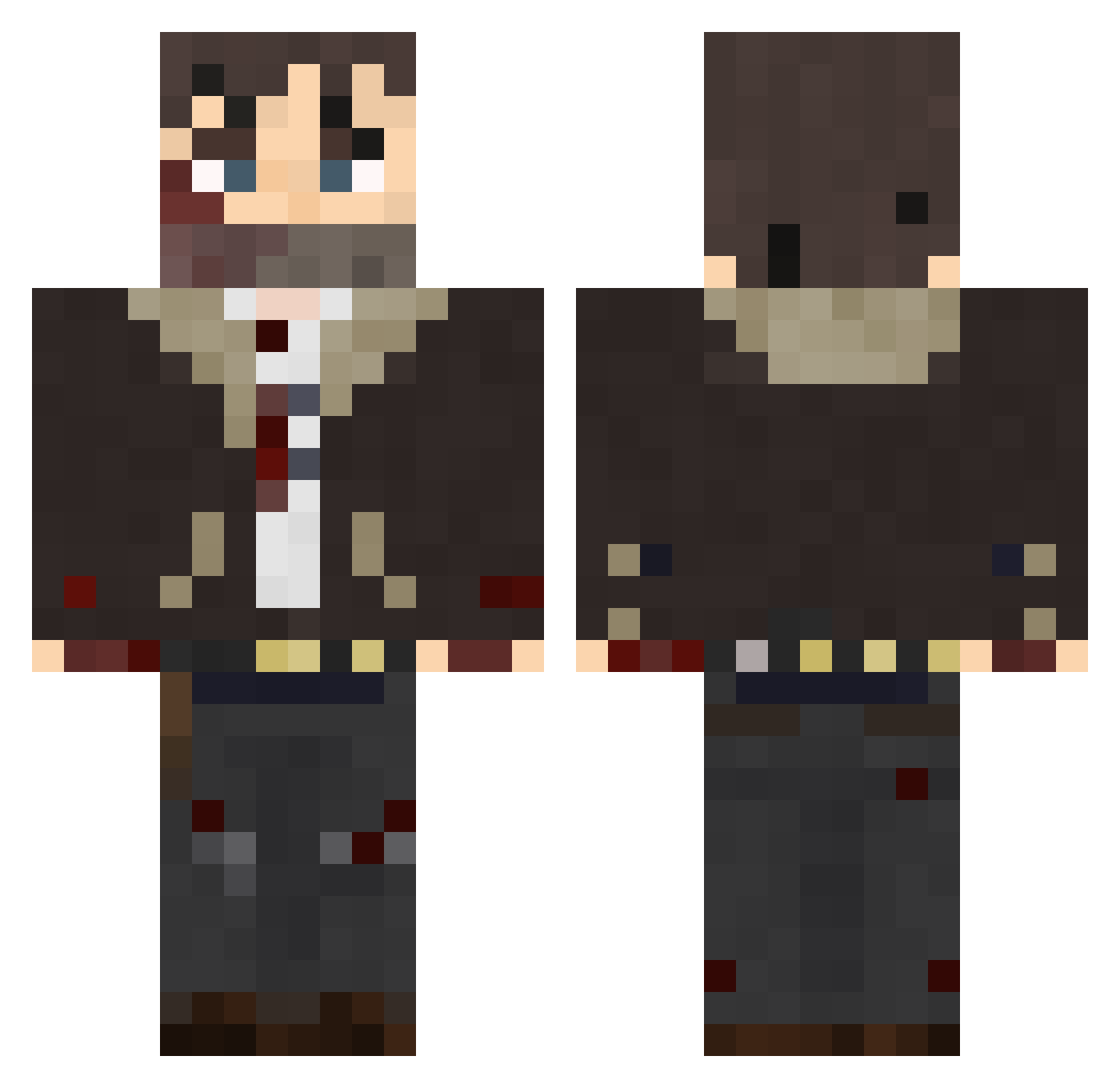 VANGOGHH Minecraft skin, front and back view