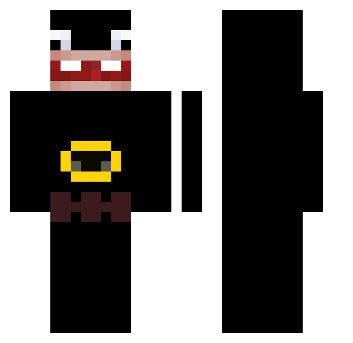 Trefah Minecraft skin, front and back view
