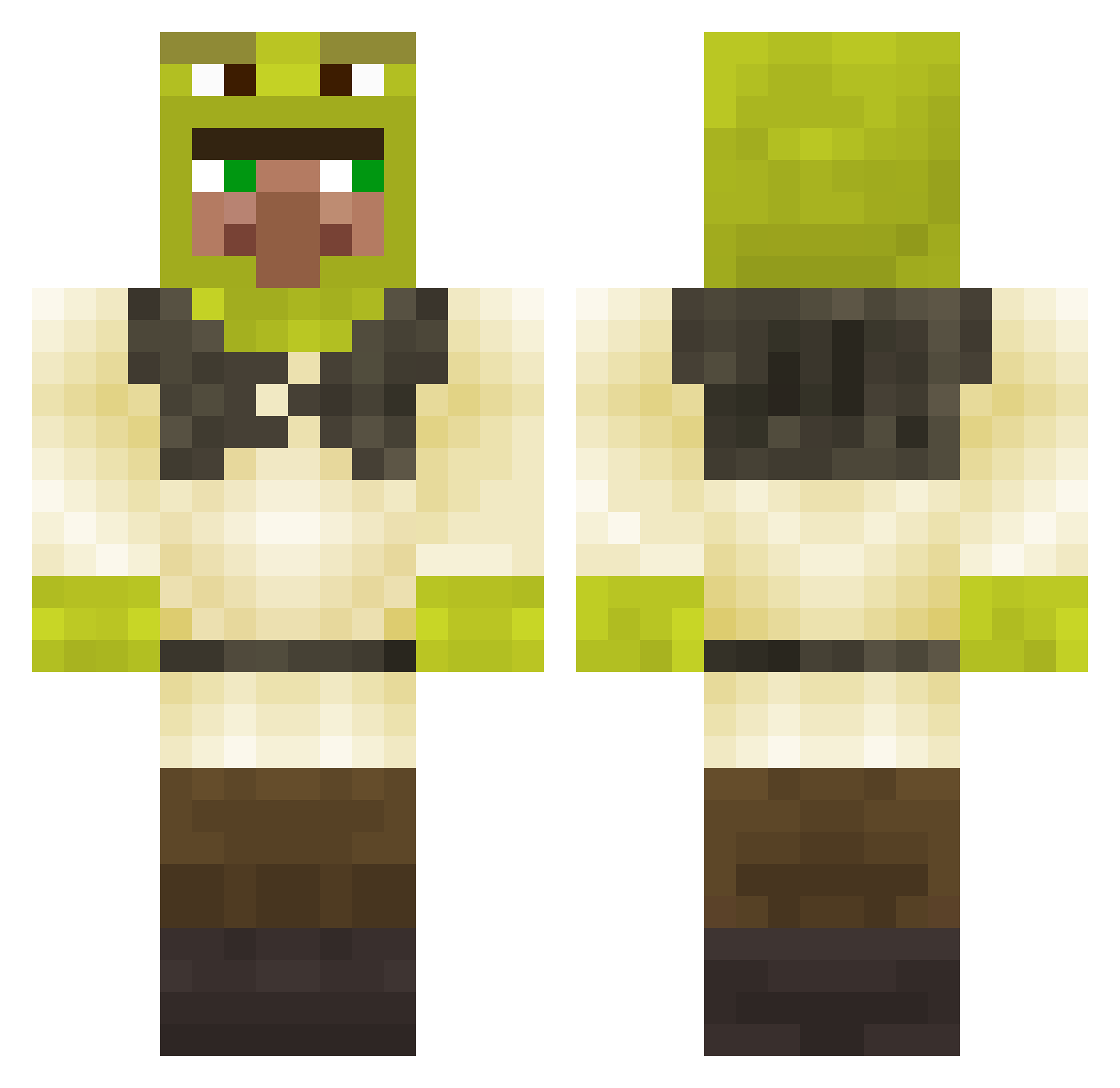 ZeroAdrian100 Minecraft skin, front and back view