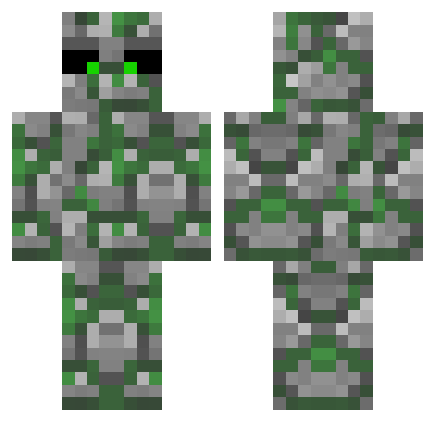 allbin3000 Minecraft skin, front and back view