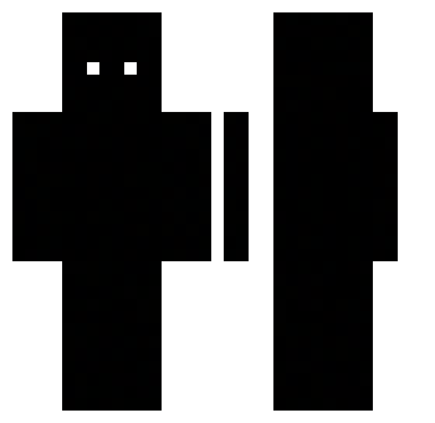 Zaykloons32K Minecraft skin, front and back view