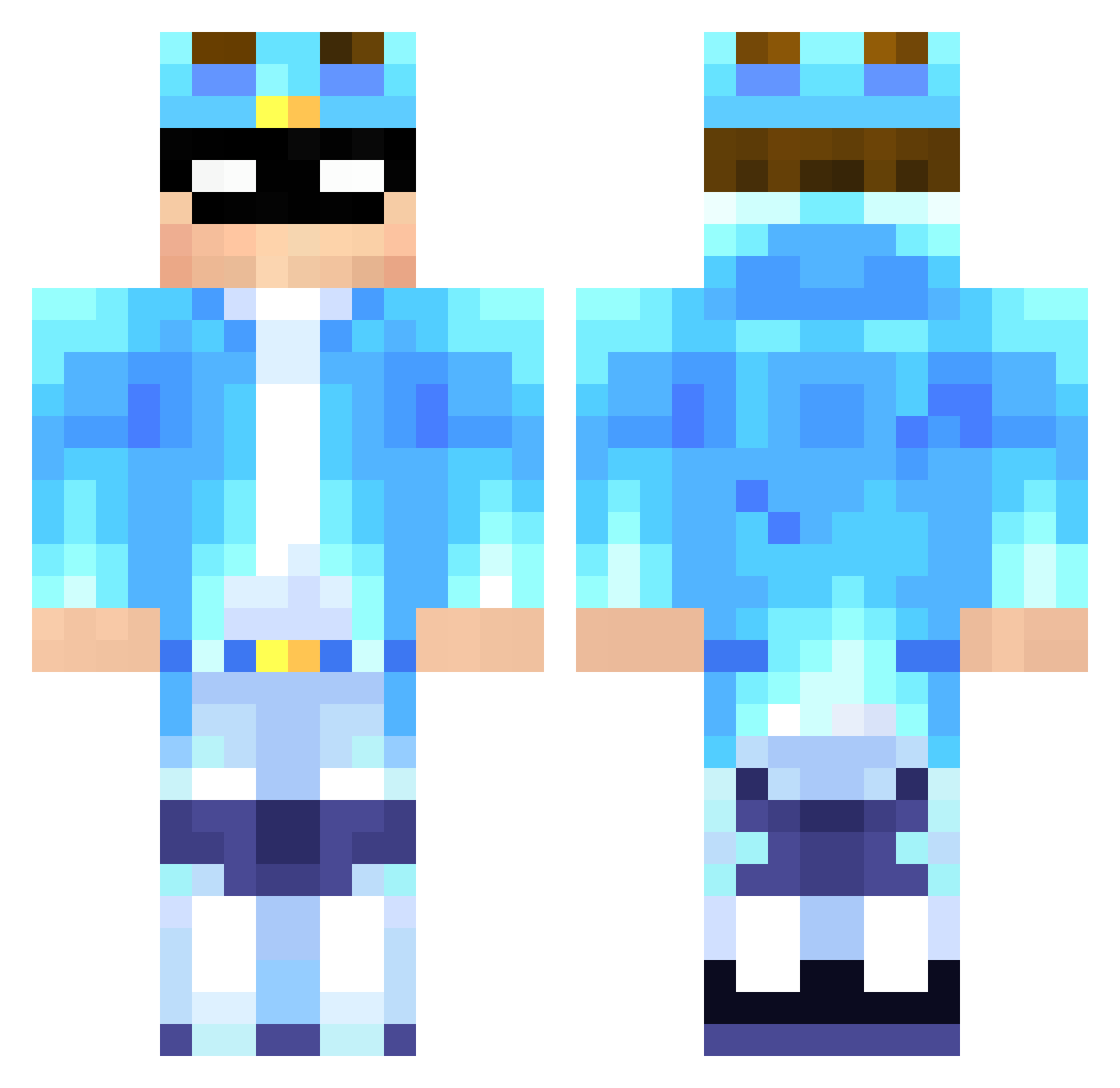 LHABO Minecraft skin, front and back view