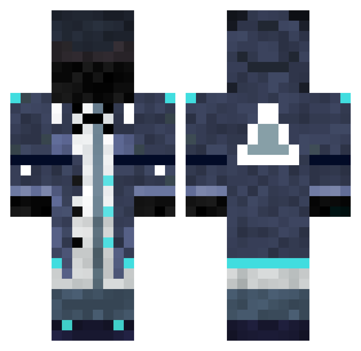 le_breton_II Minecraft skin, front and back view