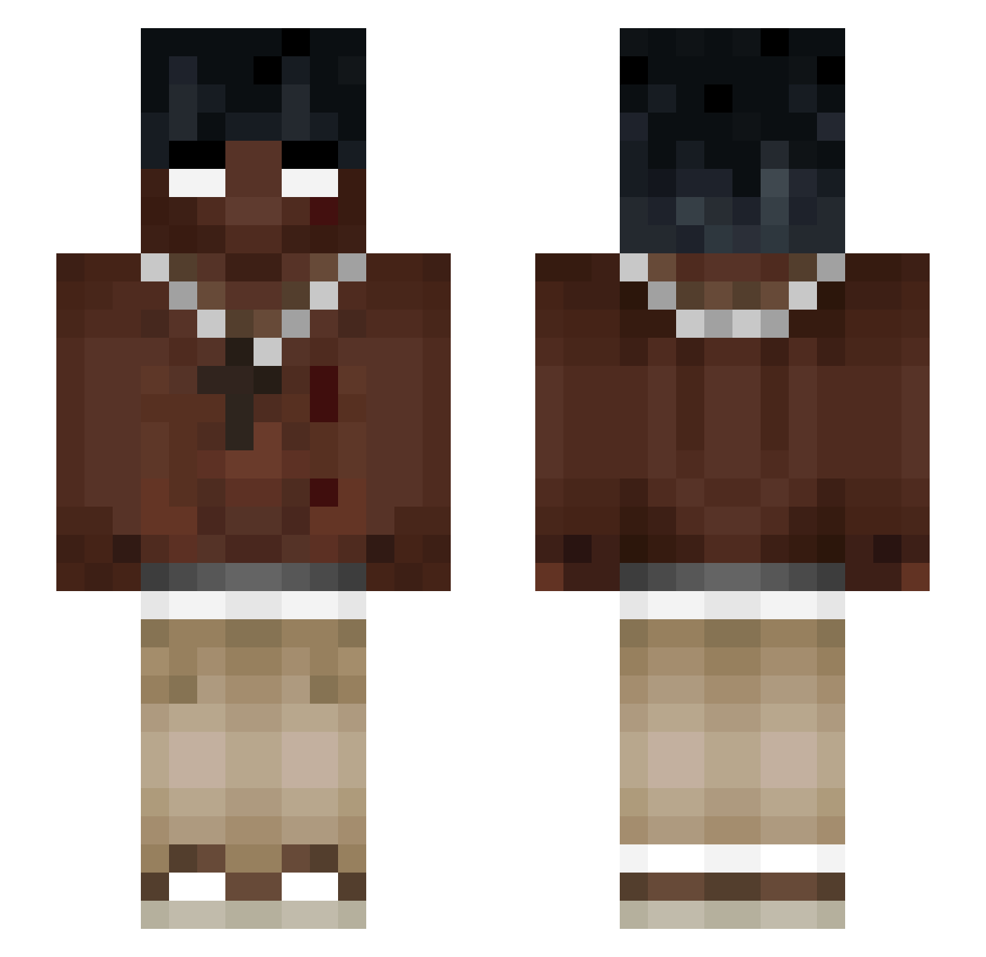 UmDr Minecraft skin, front and back view