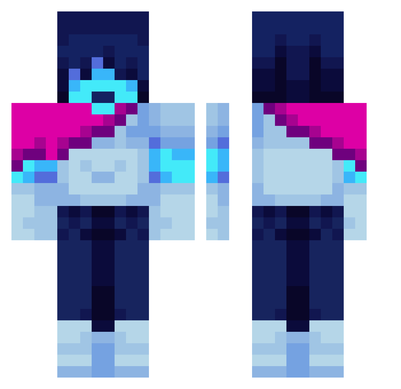 KrisKras2 Minecraft skin, front and back view