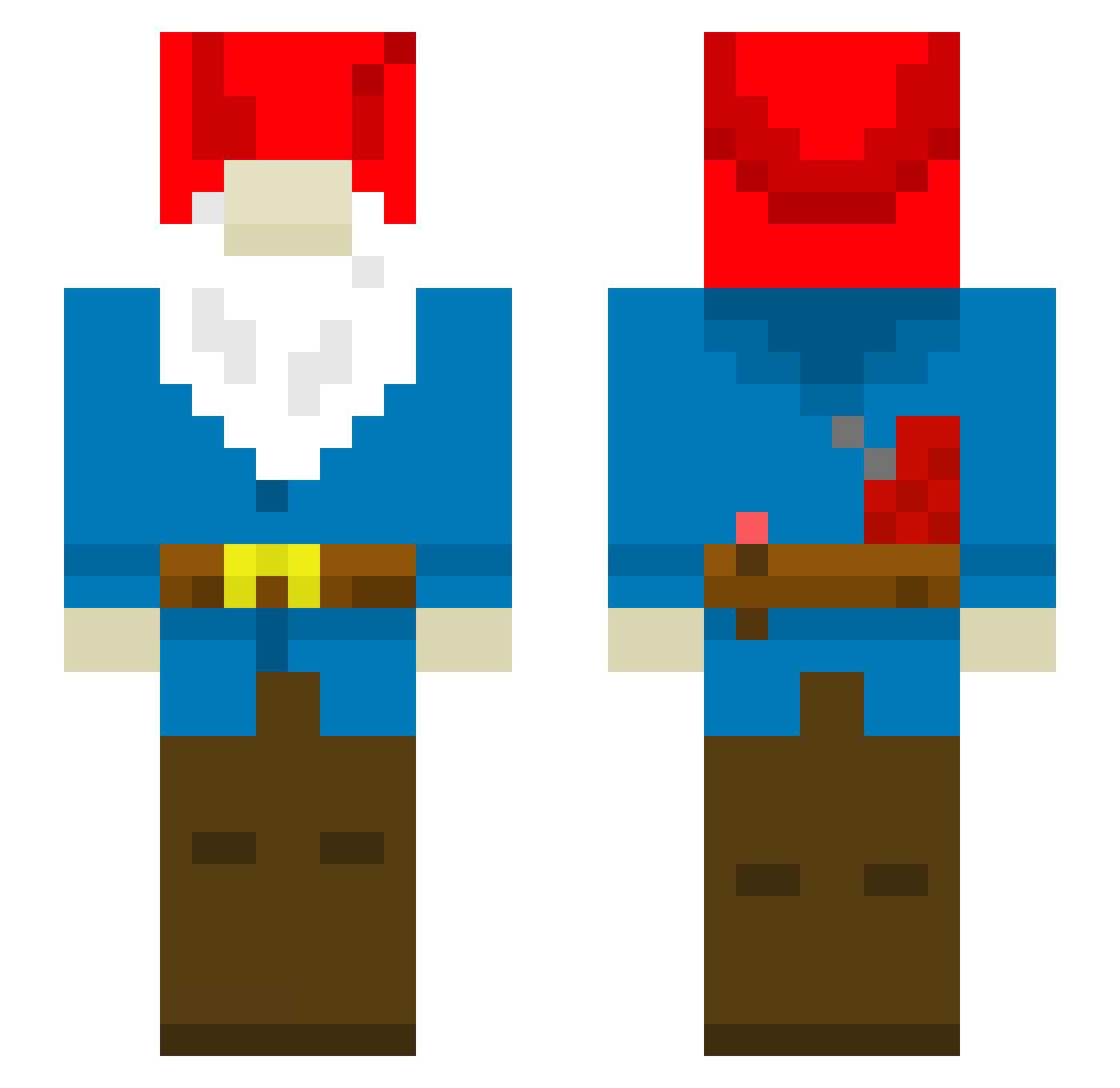 mental_jaffacake Minecraft skin, front and back view