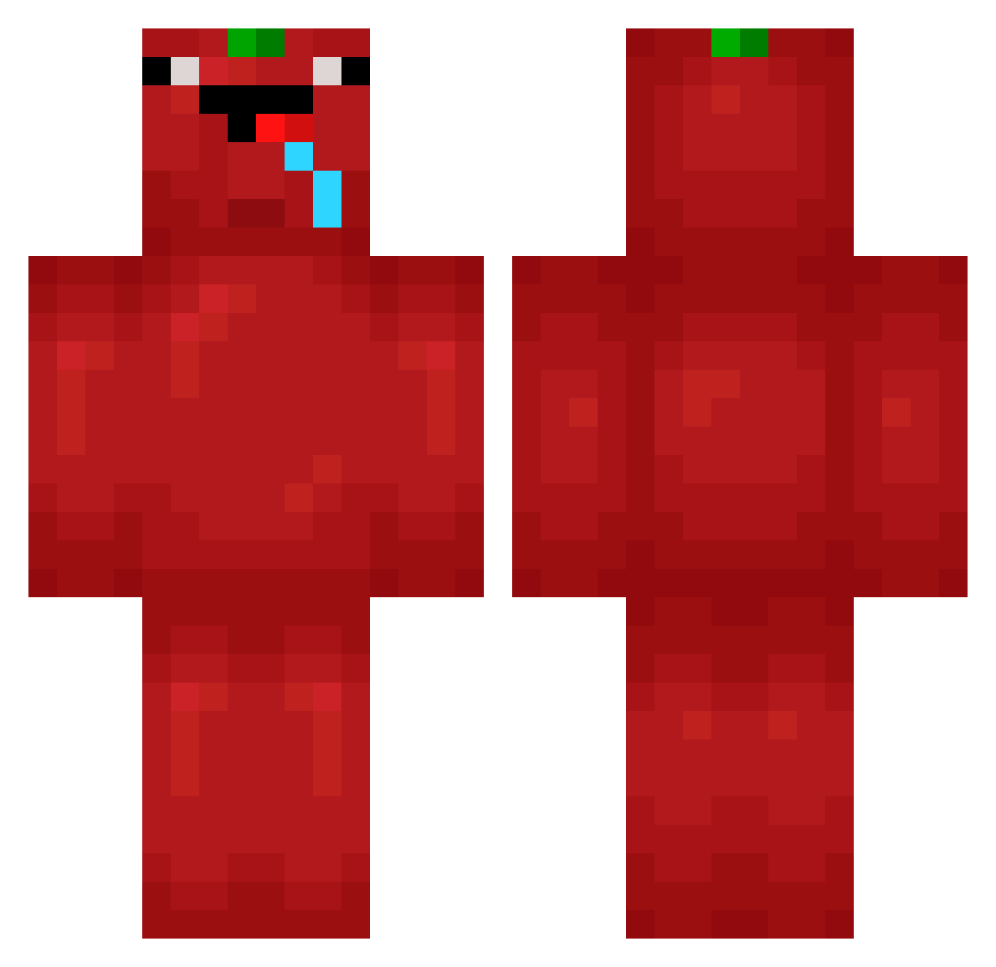 Crueel17 Minecraft skin, front and back view