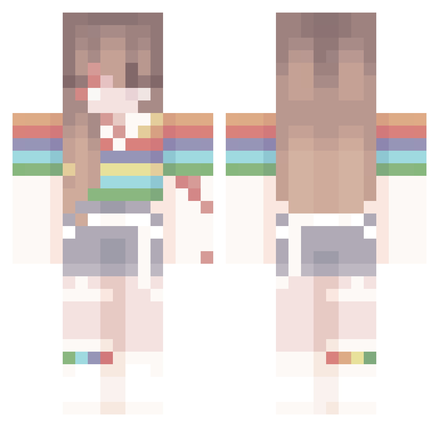 Your_Assistant Minecraft skin, front and back view